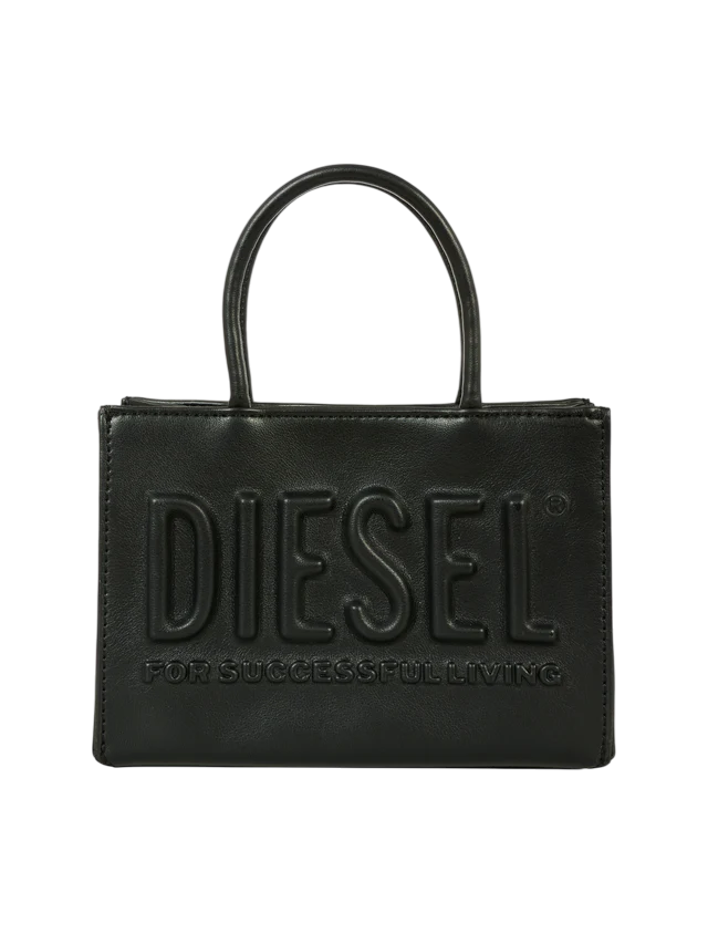 Diesel borsa in ecopelle con logo nero - mem39