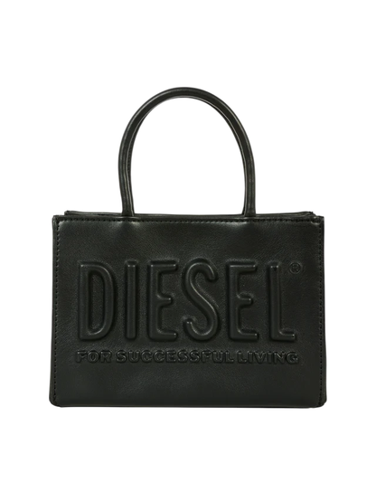 Diesel borsa in ecopelle con logo nero - mem39