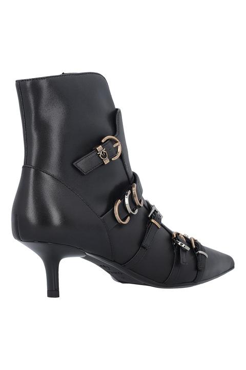 Pinko stivali tronchetti Gloria con fibbie nero