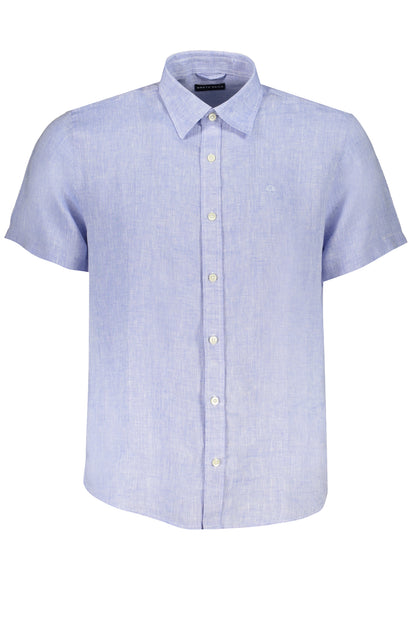 North Sails Camicia Maniche Corte Uomo Azzurro - mem39