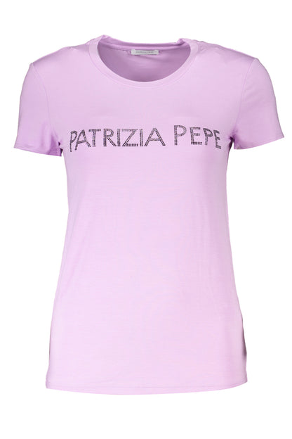 Patrizia Pepe T-Shirt Maniche Corte Donna Viola"" - mem39