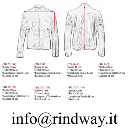 Giubbotto Bomber In Vera Pelle Nera Uomo Slim Con Tagli Frontali Rindway