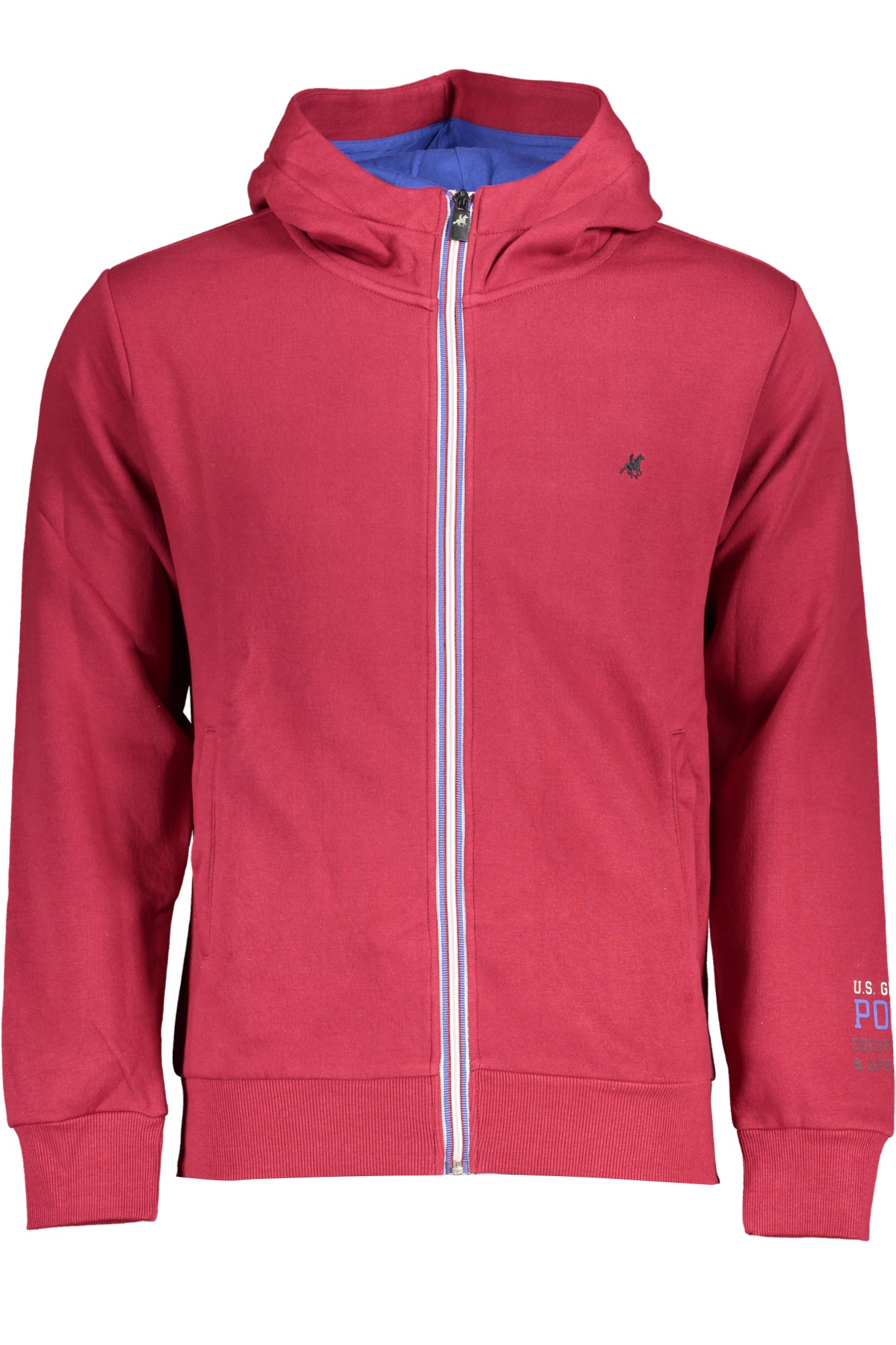 U.S. Grand Polo Felpa Con Zip Uomo Rosso"" - mem39