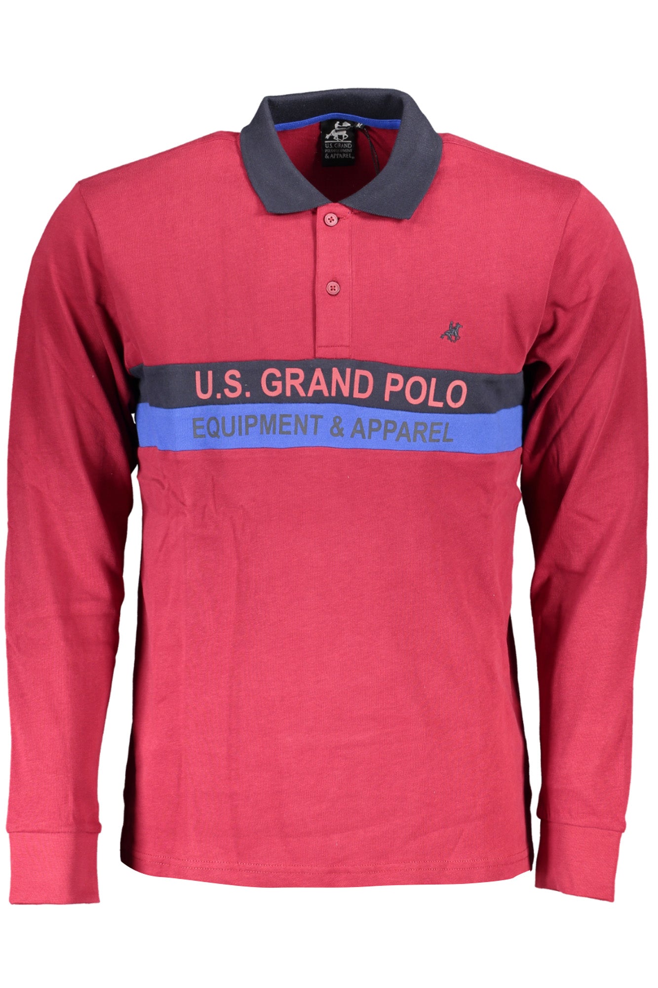 U.S. Grand Polo Polo Maniche Lunghe Uomo Rosso - mem39